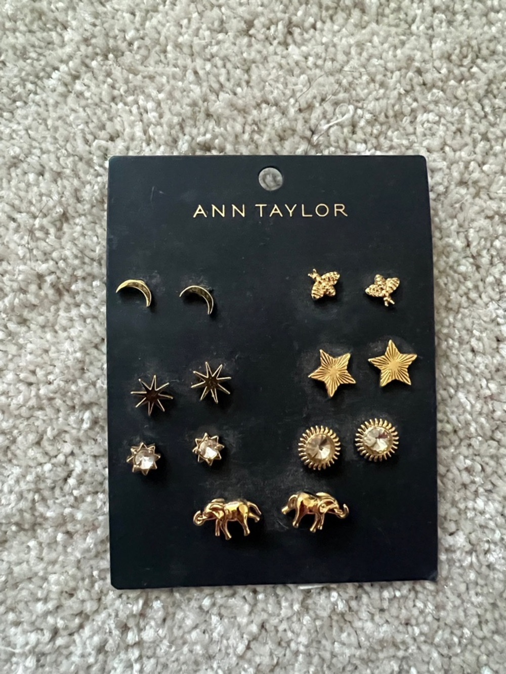 Ann Taylor Gold Animal & Star Earring Set